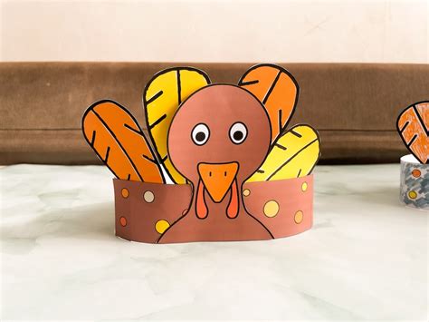 Turkey Headband Craft for Kids - Free template