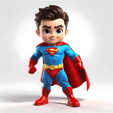 Premium Photo | Adorable 3d Superman character