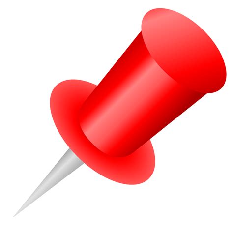 Red Push Pin transparent PNG - StickPNG 