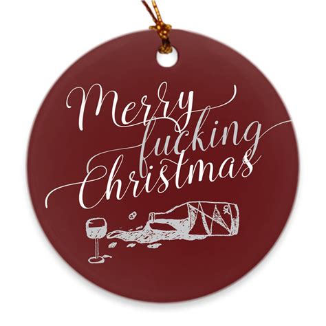 merry fucking christmas ornament  obscene christmas ornament