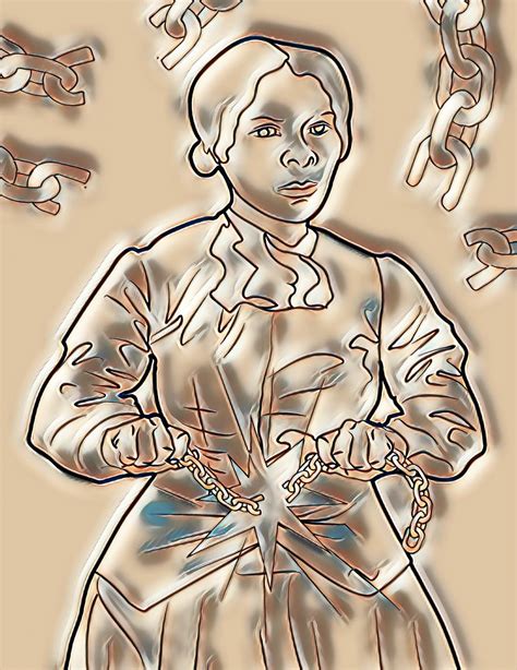 Harriet Tubman Coloring Page Printable Colouring Page Adult Color Sheet