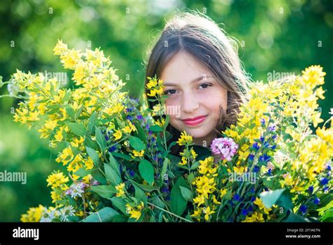 summer portrait romantic girl  res stock photography  images alamy