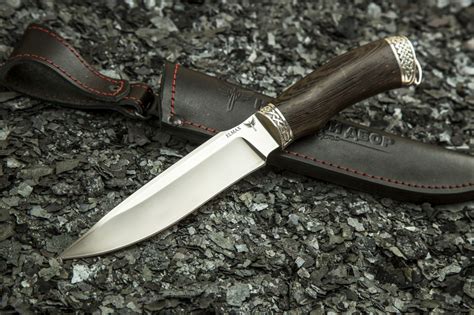 Нож Хищник (Elmax, венге, литье мельхиор)