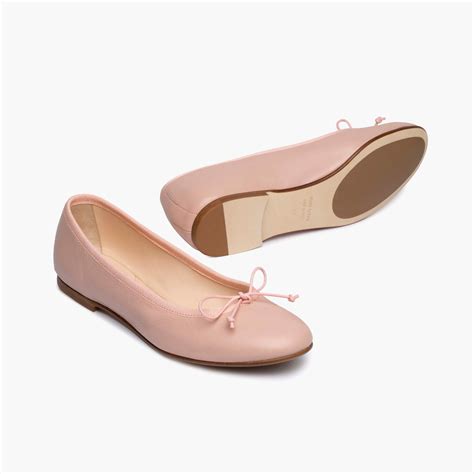 Livia Leather Ballet Flat Shoes - Blush Pink | Ballerina shoes flats