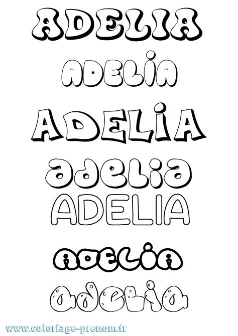 Coloriage du prénom Adelia : à Imprimer ou Télécharger facilement