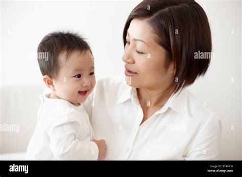 japanese mother  son  res stock photography  images alamy
