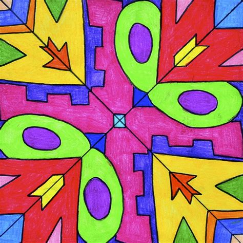 symmetrical  middle school art projects symmetry art school art