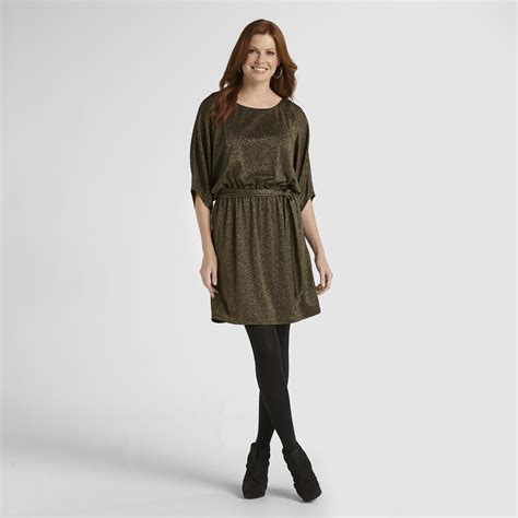 Amanda Lane Women's Metallic Knit Dress