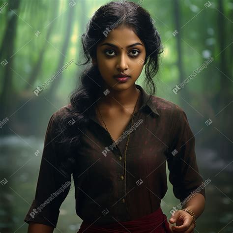 Traditional Elegance Kerala Girl in Front-Facing Blouse | AI画像