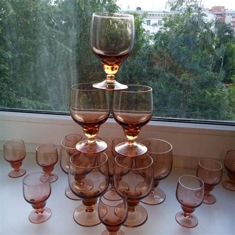 Бокалы, фужеры, рюмки из цветного стекла Чехия – купить в Москве, цена ...