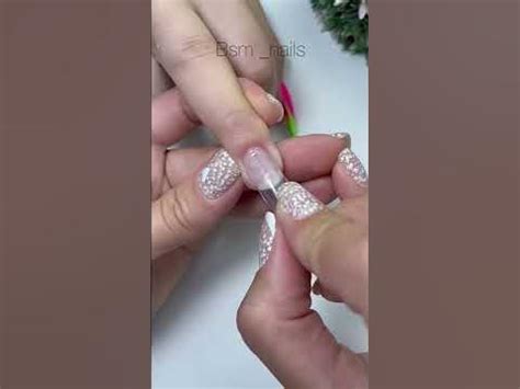 Наращивание на верхние формы / прозрачные ногти - YouTube