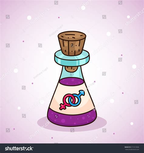 Love Potion Sex Symbol Female Male Stock Vector (Royalty Free