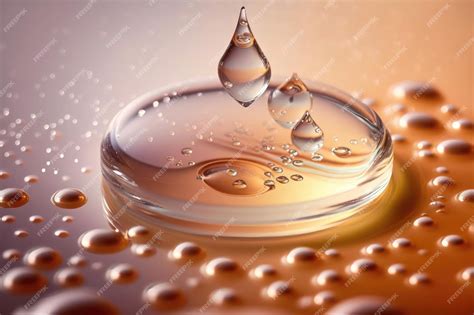 premium photo close  clear liquid cosmetic product gel texture