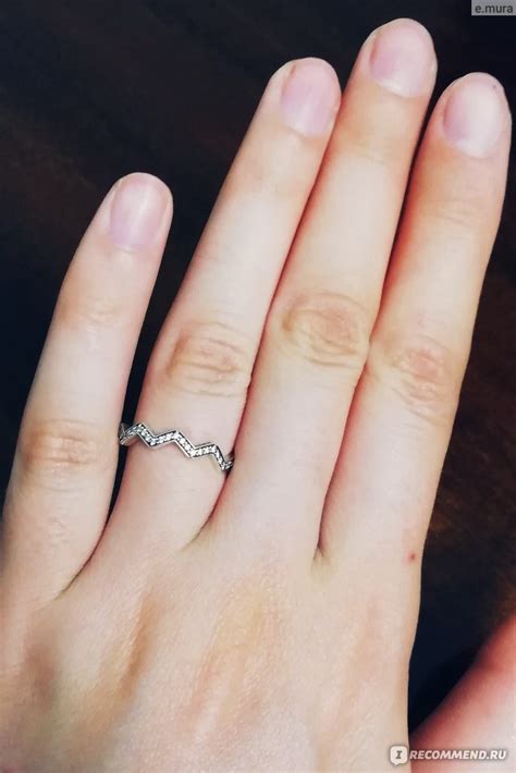 Серебряное кольцо Pandora «Мерцающий зигзаг» - «Красивое, необычное ...