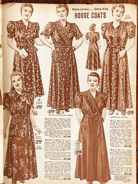 1942 Plus Size Vintage Styles from Lane Bryant Catalog