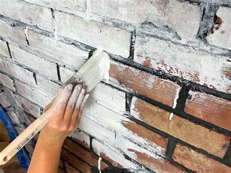 painting brick limewash  whitewash  german schmear  diy nuts