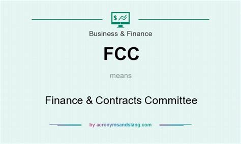 fcc finance contracts committee  business finance