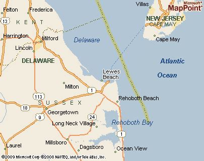 Where is Lewes Beach, Delaware? see area map & more