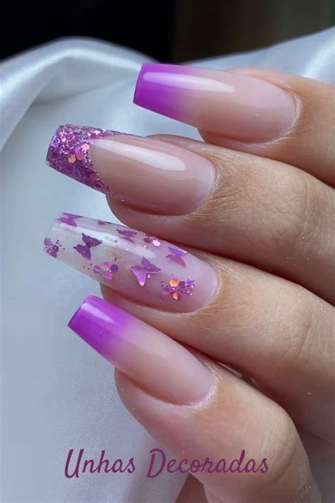 Ideias De Esmaltação Roxa - Inspiração de esmaltação roxa | Unhas de gel roxas, Unhas com ...