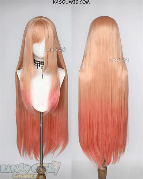 My Dress Up Darling Kitagawa Marin 100cm long straight wig with pink ...