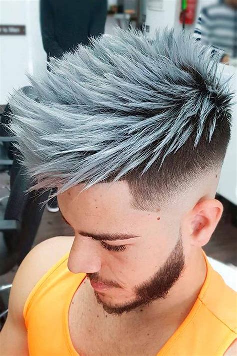 Frosted Grey Hair Mens at Genevieve Tarrant blog