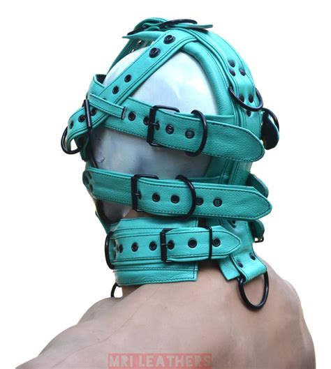Leather Padded Head Harness Muzzle basic Fetish BDSM Slave Mature gag