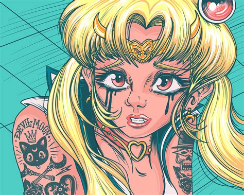 sailor moon devil moon  behance