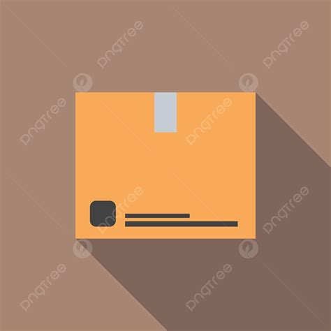 cardboard box  long shadow pack goods package vector pack goods