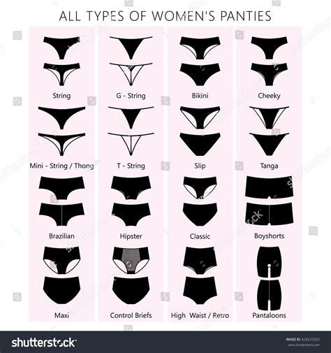 All Types Womens Panties Vector Set Stock Vector (Royalty Free