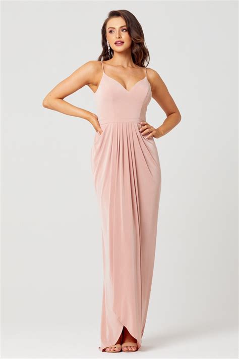 Claire V Neck Jersey Bridesmaid Dress - TO801 | Sentani Boutique