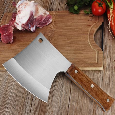 Купить Профессиональный нож-тесак из нержавеющей стали с деревянной ...