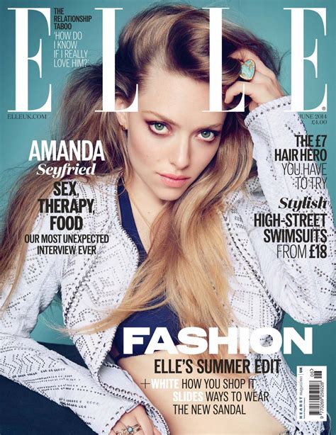 AMANDA SEYFRIED on the Cover of Elle Magazine, June 2014 Issue - HawtCelebs