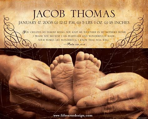 PERSONALIZED PSALM 139 — Wonderfully Made - Life Verse Design
