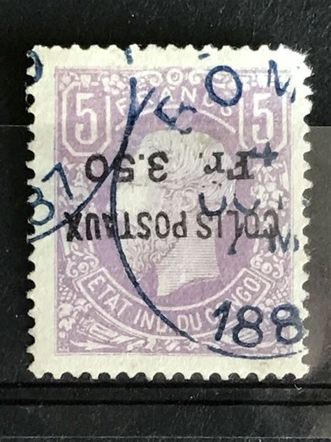 Congo Free State 1889 - Leopold II with inverted overprint - Catawiki