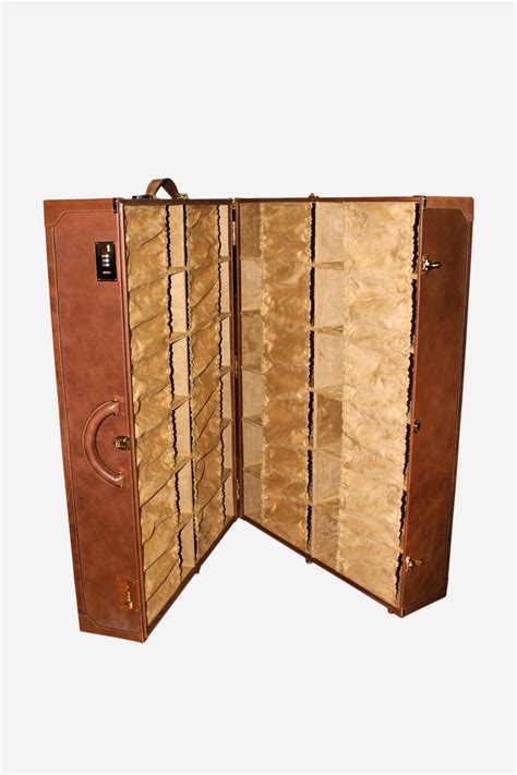 The wheely Shoes Suite Case Trolley Travel Shoe Bag Real Leather 24 ...