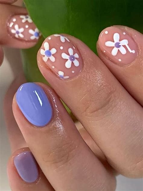 simple flower nail designs perfect  spring kids nail designs