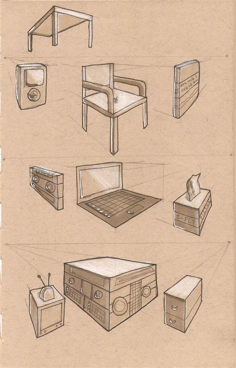2 Point Perspective Drawing Objects