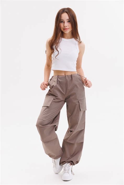 Подростковые штаны карго для девочки 134 размер мокко 127004 от ...