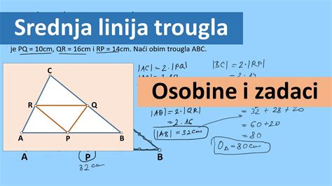 Srednja linija trougla - YouTube