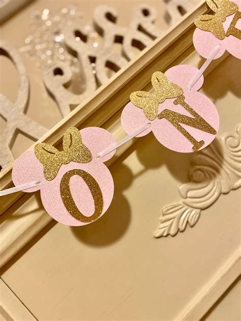 Minnie Mouse Banner First Birthday Decorations First - Etsy