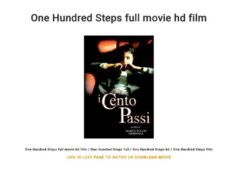 One Hundred Steps full movie hd film