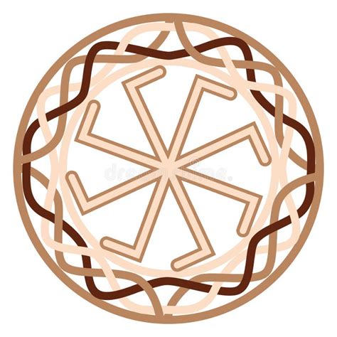 Ladinets, Female Kolovrat. a Slavic Symbol Decorated with Scandinavian ...