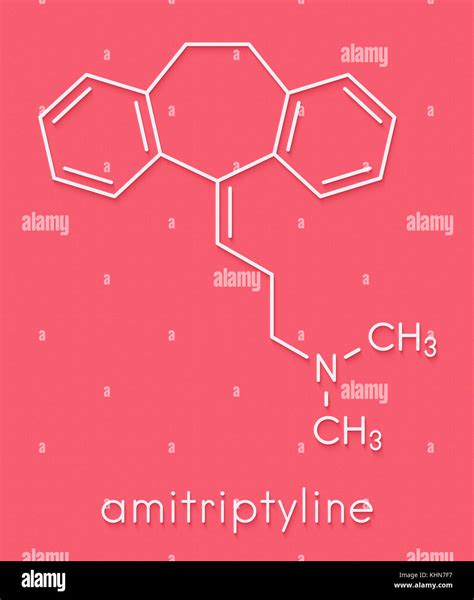 Antidepresivos tricíclicos amitriptilina molécula. se usa en el ...