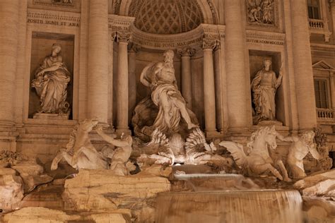 the trevi fountain in rome, trevi fountain 4k HD Wallpaper