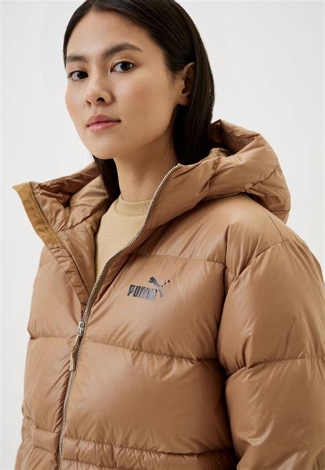 Пуховик PUMA Style Hooded Down Jacket Toasted, цвет: коричневый ...