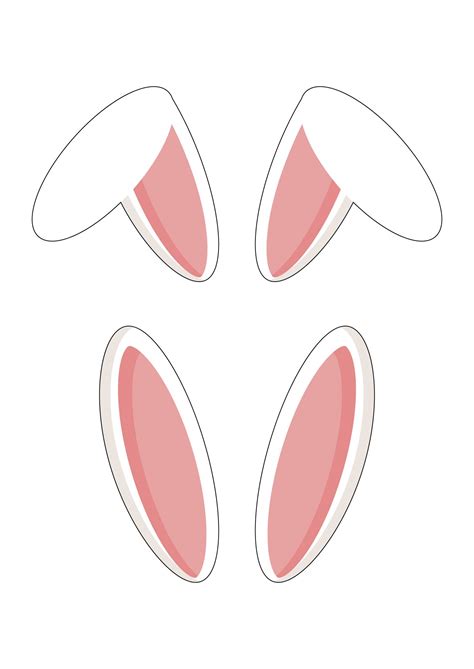 Easter Bunny Ears - 13 Free PDF Printables | Printablee