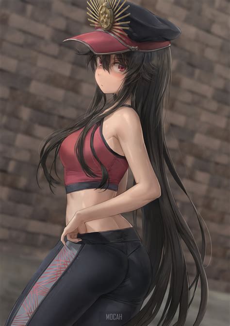 anime, anime girl, 3D, Fate Series, ass, long hair, brunette, red eyes