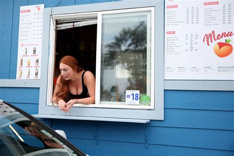 Bikini-clad baristas run new coffee spot, Peaches Bikini Coffee
