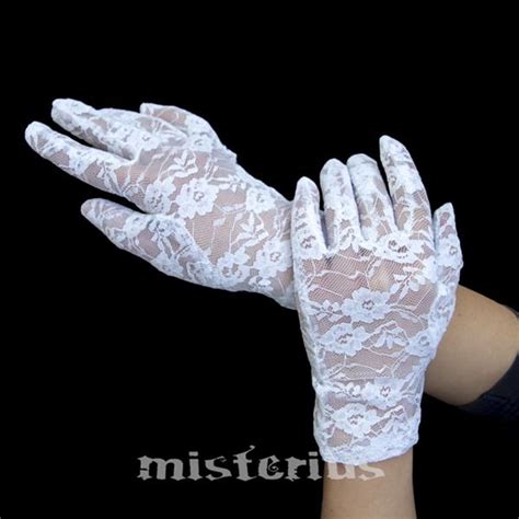 Luvas De Renda Branca - Luvas De Renda Brancas | Misterius