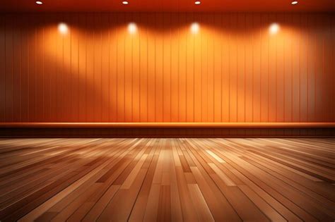 Premium Photo | A room with wood paneling and a wood floor